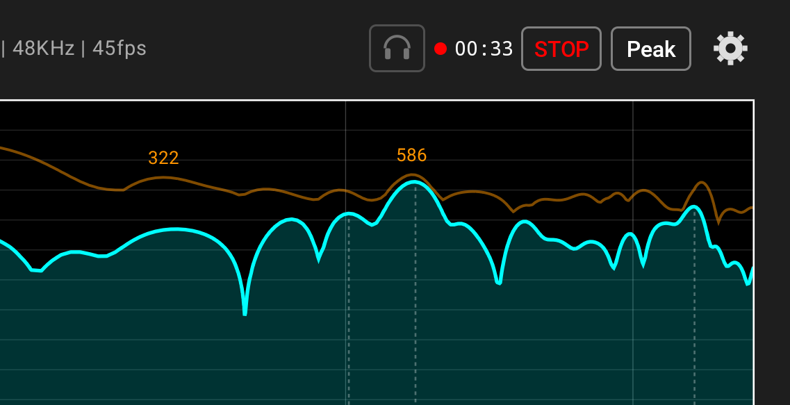 Recording UI showing REC button, elapsed timer, and stop button